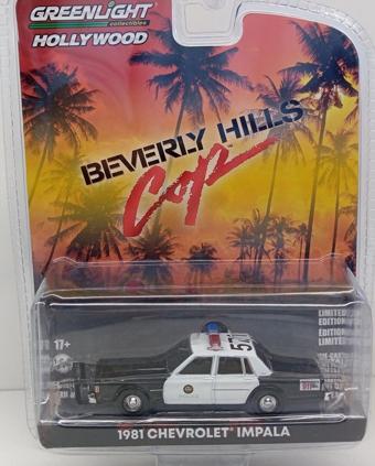 Greenlight 1:64 Hollywood Filmi Serisi 1:64 1981 Chevrolet İmpala ( Police Beverly Hills)