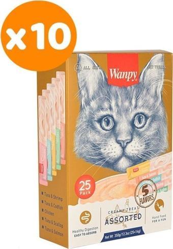 Wanpy Karışık Ra-Mix Likit Sıvı Kedi Ödülü 14 Gr X 250 Adet