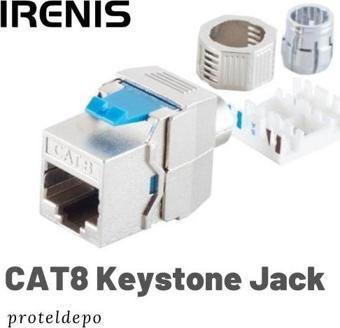 IRENIS CAT8 Keystone Jack, Cat8, Cat7 Kablo uyumlu