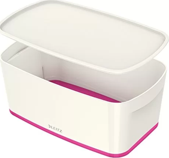 Leitz 5229 MyBox Pembe Beyaz Kapaklı Küçük Saklama Kutusu