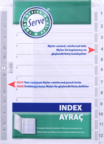 Serve Ayraç 1-12 Rakam SV-5325