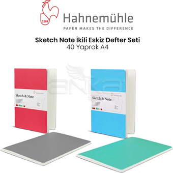 Hahnemühle Sketch Note İkili Eskiz Defter Seti 40 Yaprak A4