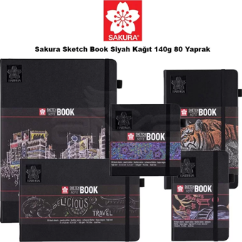 Sakura Sketch Book Siyah Kağıt 140g 80 Yaprak