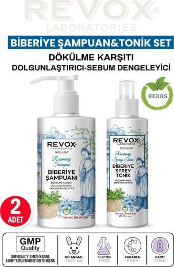 Revox Biberiye Saç Bakım Seti Dökülme Karşıtı Dolgunlaştırıcı Sebum Dengeleyici