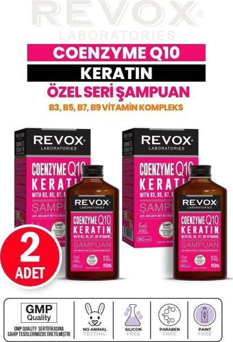 Revox Coenzyme Q10 Keratin Vitamain Kompleks Güçlendirici Yenileyici Derin Besleyici Şampuan 2 Adet