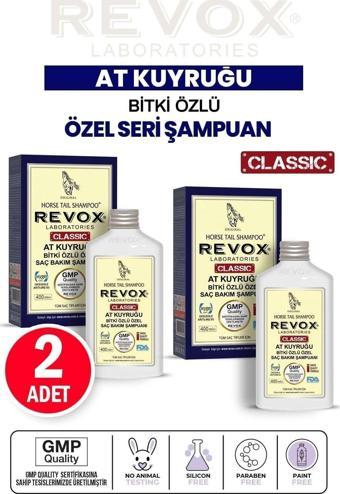 Revox Saç Dökülmesini Engelleyen At Kuyruğu Bitki Özlü Şampuan 400 Ml 2 Adet