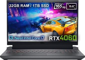 Dell Gaming G15 5530 G155530014Uv4 Intel Core i7-13650HX 32GB DDR5 1TB SSD RTX4060 8GB 140W 15.6 inç Full HD Ubuntu Gaming Laptop