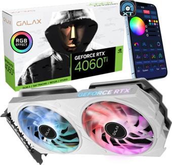 Galax Geforce Rtx 4060 Ti 8Gb Ex White 1-Click Oc Gddr6 128 Bit Dlss 3 Ekran Kartı (46Isl8Md8Bwe)