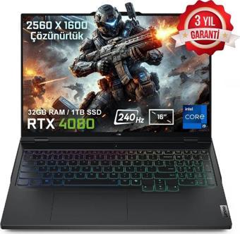 Lenovo Legion Pro 7 16IRX9H 83DE0086TR Intel Core i9-14900HX 32GB DDR5 1TB SSD RTX4080 12GB 16 inç 240Hz WQXGA FreeDos Gaming Laptop