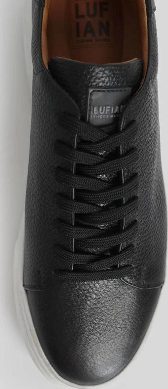 Lufian Tommy Erkek Deri Sneaker Ayakkabı Siyah