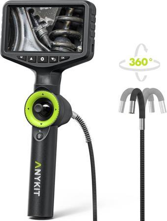 Anykit 360 Derece Eklemli Motorlu Boroskop 6.6mm - 1.5m Kablo