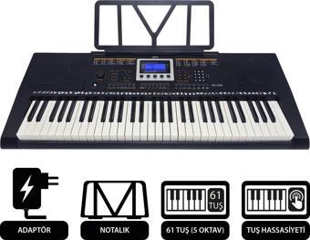 Jwin JTK-3350 61 Tuş Hassasiyetli 5 Oktav Org (Adaptör Hediye)