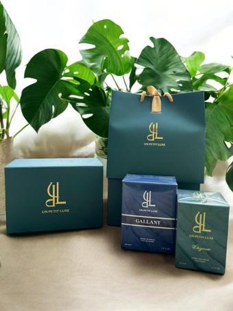 Un Petıt Luxe Premium Hediye Kutulu Gallant & Elegante Extrait De Parfum 50 Ml Kadın Ve Erkek Parfüm Seti (2'li)