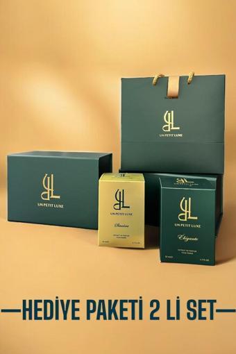 Un Petıt Luxe Premium Hediye Kutulu Sincere & Elegante Extrait De Parfum 50 Ml Exclusive Kadın Parfüm Seti 2'li