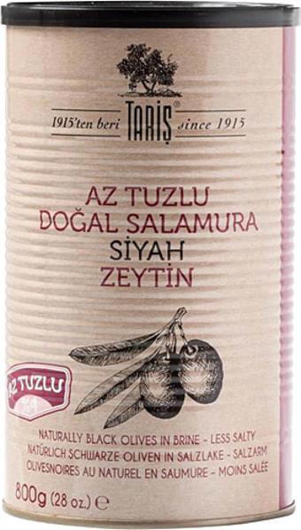 Tariş Gemlik Az Tuzlu Siyah Zeytin (260-320) 800 Gr.