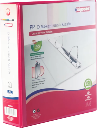 Bigpoint 2D Mekanizmalı Klasör 7 cm Açık Kırmızı