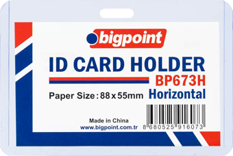 Bigpoint Kart Kabı Yatay Şeffaf 88x55mm