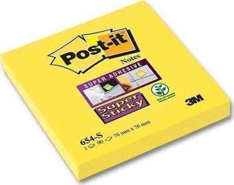 Post-it Super Sticky 90 Yaprak Not Sarı 76x76 mm 654-S