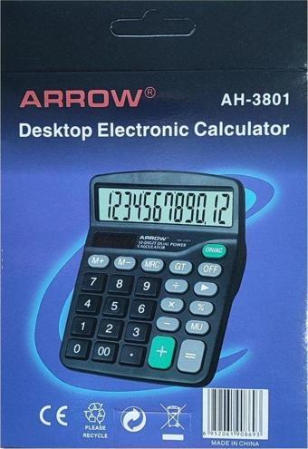 Arrow AH-3801 12 Haneli Hesap Makinası