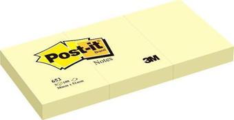 POST-İT 653 YAPIŞKANLI NOT KAĞIDI 38x51 SARI 3LÜ PAKET