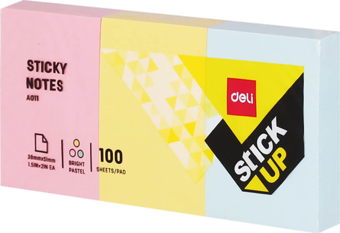 DELİ EA01103 YAPIŞKANLI NOT KAĞIDI 38x51 3 RENK 3LÜ