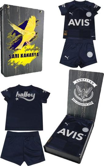 Fenerbahçe Orijinal Lacivert Mini Forma Set Hediyelik Ahşap Kutulu