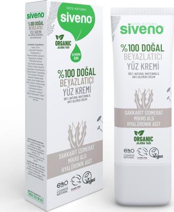 Siveno %100 Doğal Yüz Kremi Beyazlatıcı Aydınlatıcı Canlandırıcı Etkili 30 ml