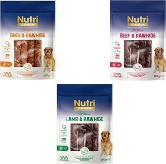 Nutri Canin Rawhide Orta Büyük Irk Köpek Kemik Ödülü 120 gr x 3 Çeşit