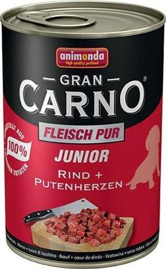 Animonda GranCarno Junior Sığır Etli ve Hindi Yürekli Yavru Köpek Konservesi 6 Adet 400 Gr