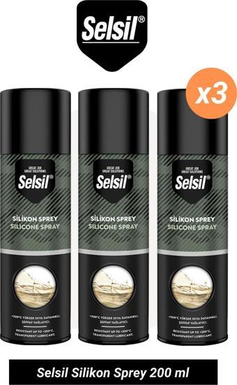 Selsil Silikon Sprey 200ml x 3 Adet