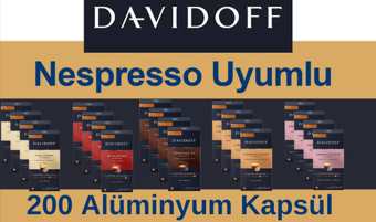 DAVİDOFF 20X10 Adet Kapsül Kahve (Nespresso Uyumlu) davidoff 5 çeşit