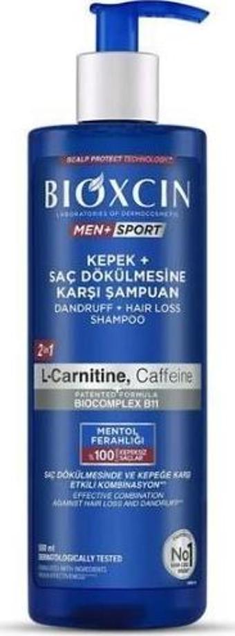 Bioxcin Men+ Sport Kepek ve Saç Dökülmesine Karşı Şampuan 500 ml