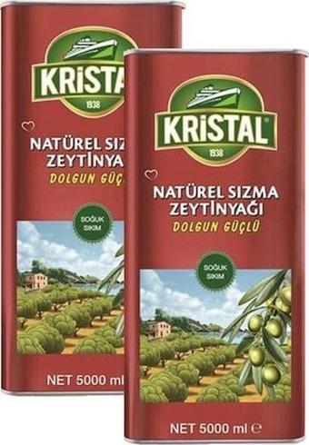 Kristal Dolgun Güçlü Natürel Sızma Zeytinyağı 5 lt 2'li