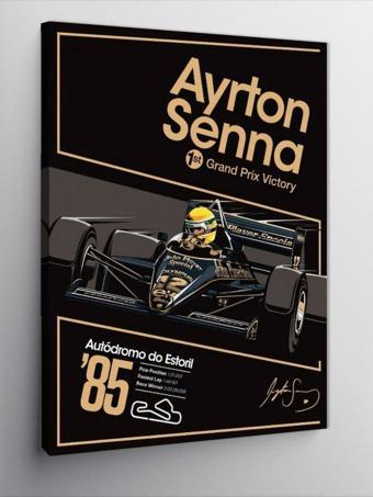 Tablomega Kanvas Tablo Ayrton Senna  Formula 1