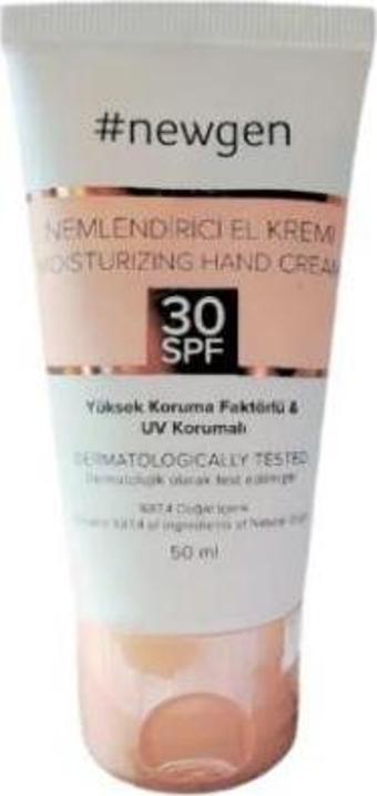 NewGen Yüksek Koruma Faktörlü ve UV Korumalı Nemlendirici El Kremi 30 SPF 50 ml