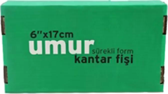 UMUR SÜREKLİ FORM KANTAR FİŞİ 6x17 1 NÜSHA 4000Lİ (30001956)