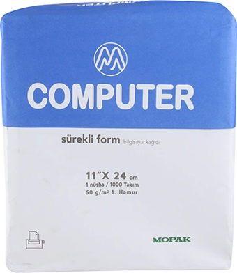 Mopak Sürekli Form Bilgisayar Kağıdı 1 Nüsha 60gr 11x24  (1000 li)