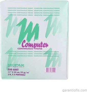 Mopak 2 Nüsha 5,5 Perforfajlı 11x24 Sürekli Form Bilgisayar Kağıdı (500 lü)