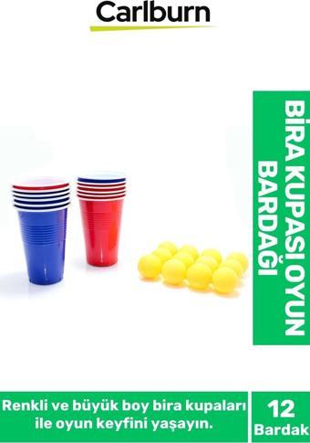 Özel Üretim Eğlenceli Özel Gün Beer Pong  Renkli Büyük 12 Karton Bira Kupası 12 Toplu Oyun Bardağı