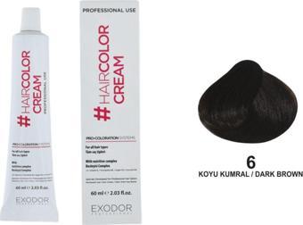 Exodor 6 Hair Color Cream Dark Brown 60 ml  x 6   6 Adet