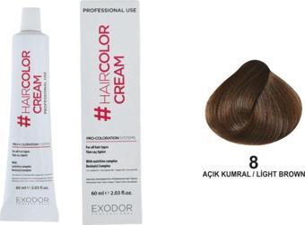 Exodor Hair Color Cream Light Brown 8 60 Ml x 6 6 Adet