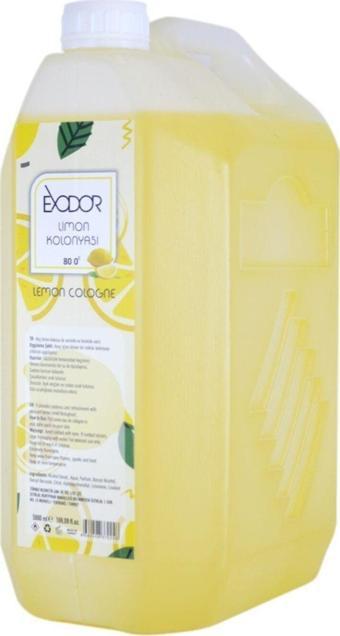 Exodor Klasik Limon Kolonyası Plastik Bidon 5 Lt 80 Derece