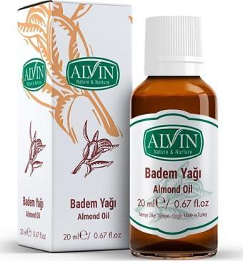 Alvin Badem Yağı (Almond Oil) Doğal 20 Ml