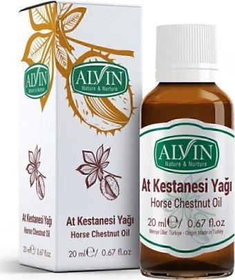 Alvin At Kestanesi Yağı Soğuk Sıkım Ve Doğal Horse Chestnut Oil 20 Ml