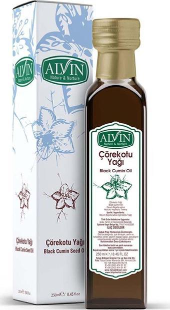 Alvin Çörekotu Yağı Soğuk Sıkım Doğal Yüksek Timokinon 250 Ml