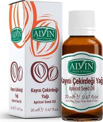 Alvin Kayısı Çekirdeği Yağı Soğuk Sıkım %100 Saf Ve Doğal 20 Ml