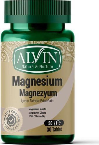 Alvin Magnezyum Malat Magnezyum Sitrat Ve Vitamin B6 Içeren Takviye Edici Gıda 30 Tablet