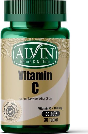 Alvin Vitamin C Içeren Takviye Edici Gıda L-Askorbik Asit 30 Tablet