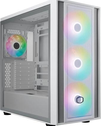 Cooler Master MasterBox 600 ARGB Tempered Glass White USB 3.2 E-ATX Mid Tower Kasa