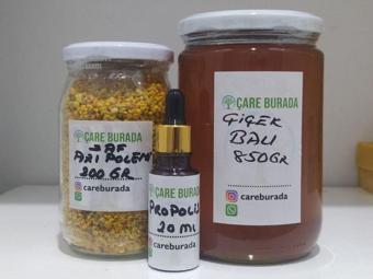 Çare Burada Doğal Arı Poleni 200Gr+Doğal Çiçek Balı 850Gr+ Propolis